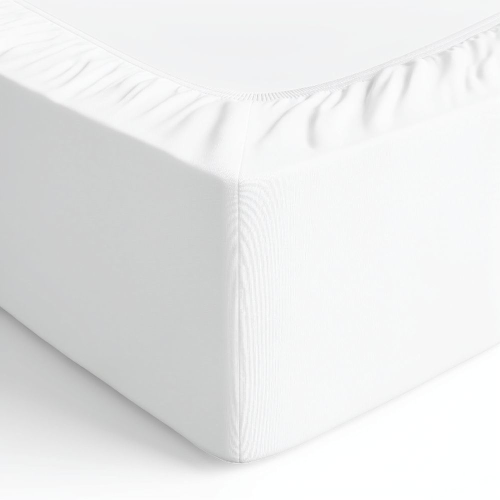 Fitted Bed Sheets Deep Pocket - طقم مفروشات سرير بتصميم بسيط، لون
