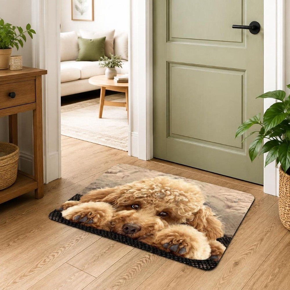 Quick Dry Diatomite Bath Mat - سجادة أرضية متينة بنقشة الكلاب مصنوعة