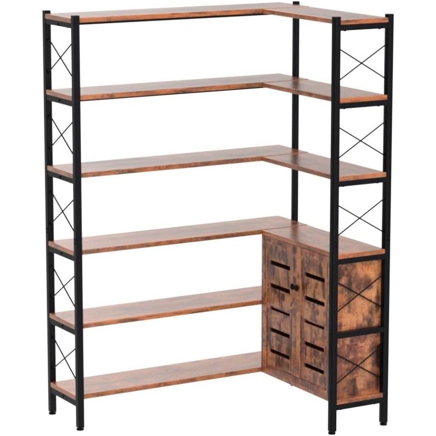 رف كتب زاوي بستة أرفف لغرفة ال - مراجعة Storage & Organization وسعره