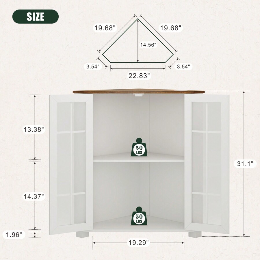 خزانة بتصميم ريفي مع إضاءة LED - مراجعة Storage & Organization وسعره