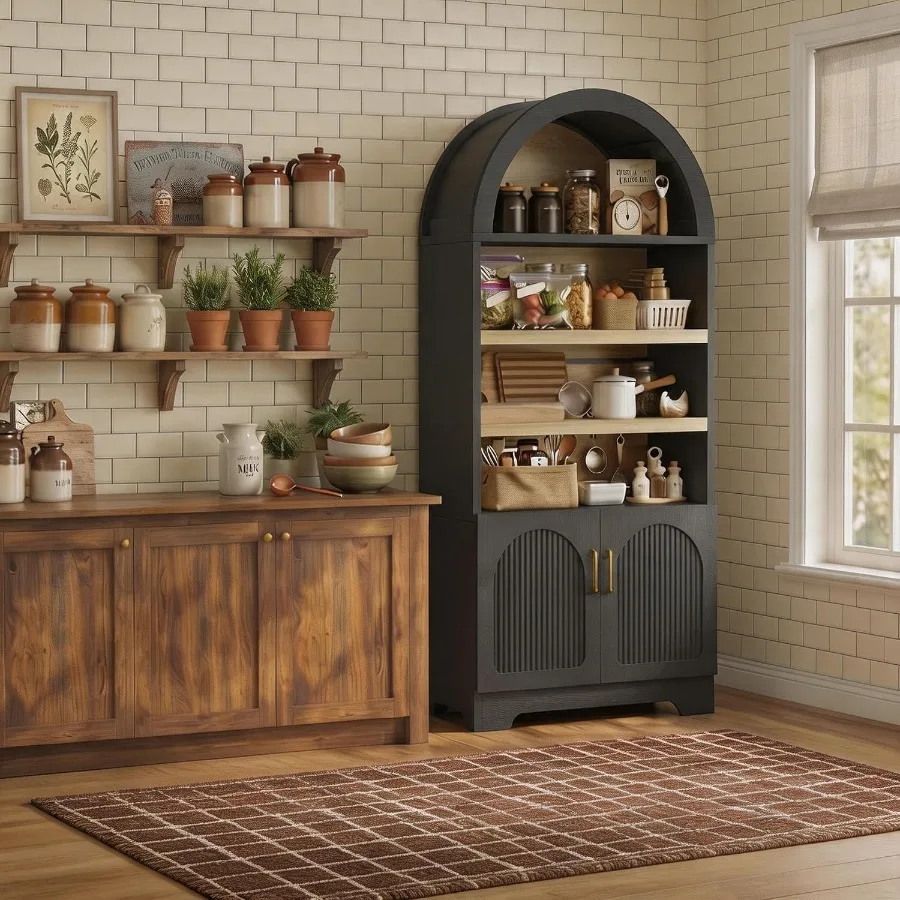 خزانة مطبخ عالية بتصميم مقوس ل - مراجعة Kitchen وسعره