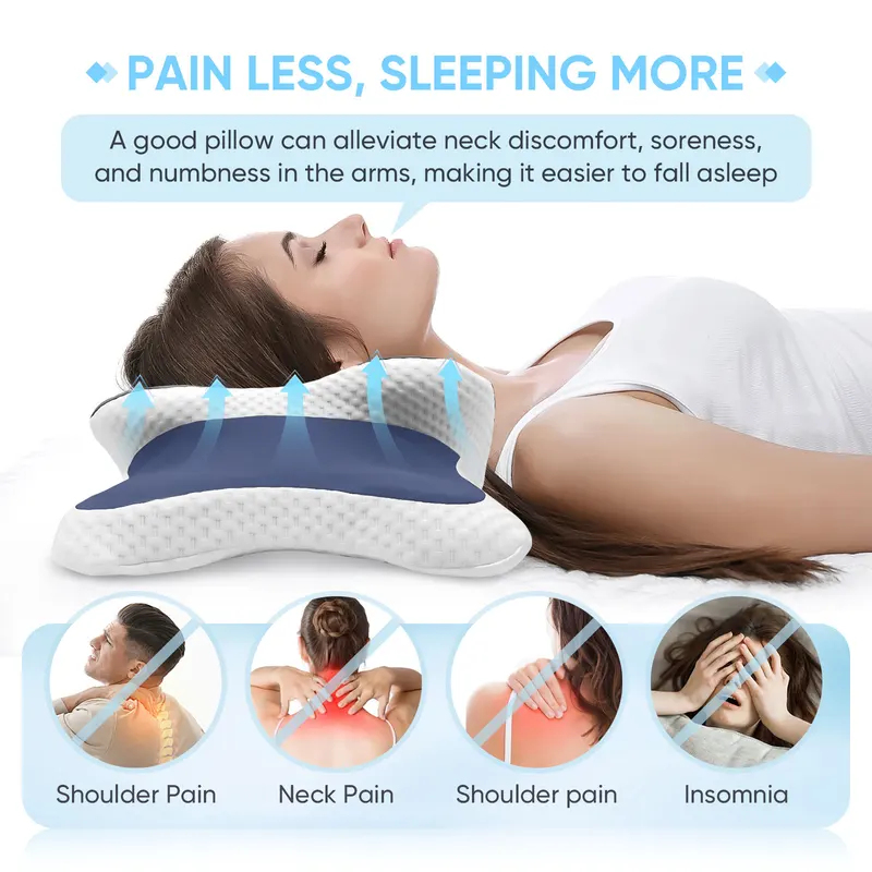 وسادة من الفوم المتكيف للرقبة  - مراجعة Memory Foam Orthopedic Pillow Neck Pain وسعره