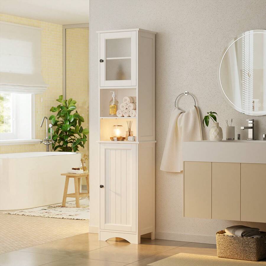 خزانة حمام بأبواب مزدوجة الاتج - مراجعة Storage & Organization وسعره