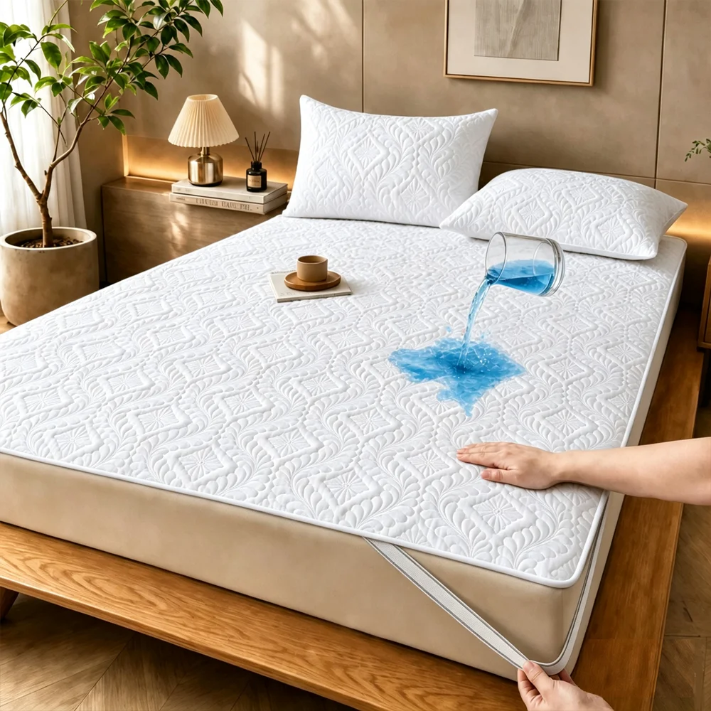 قطعة واحدة من واقي المرتبة الم - مراجعة Waterproof Mattress Protector Breathable وسعره