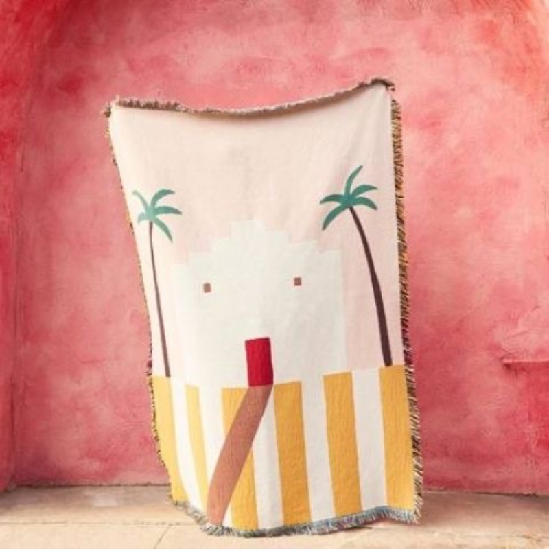 المنسوجات مدينة Ins شاطئ البحر - مراجعة Boho Throw Blanket Fringe وسعره
